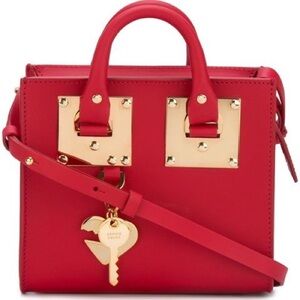 Sophie Hulme Red Leather Tote Bag